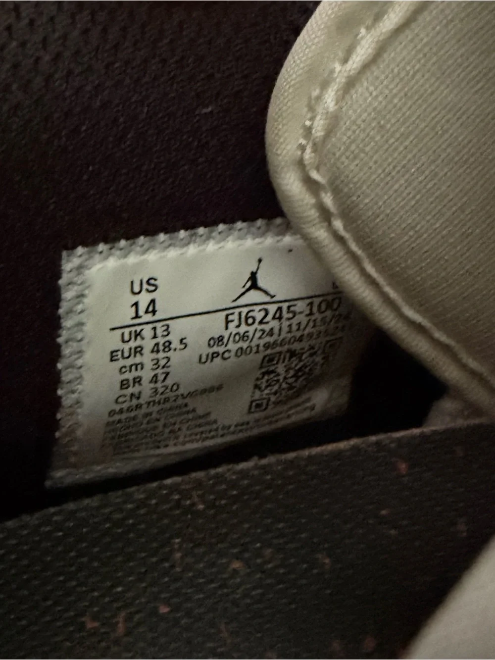 Jordan Men's Black and White Athletic Cleats